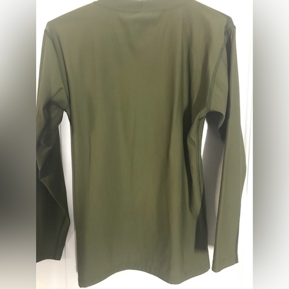 ARMY Dri-Duke Mens Moisture Contro Size MDLong Sleeve CompressionShirt Tan Beige - Picture 4 of 6